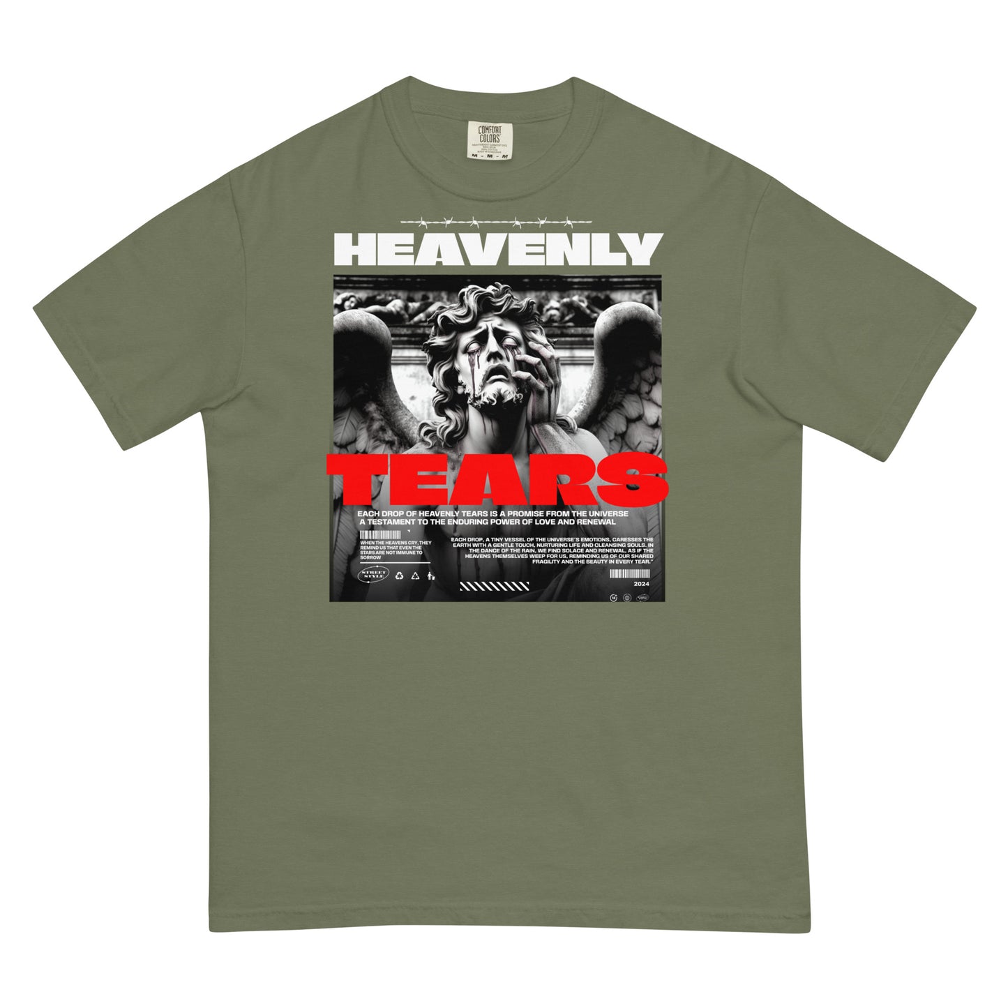 Heavenly Tears Heavyweight T-Shirt Inspirational - Faith & Style | Villains N Saints
