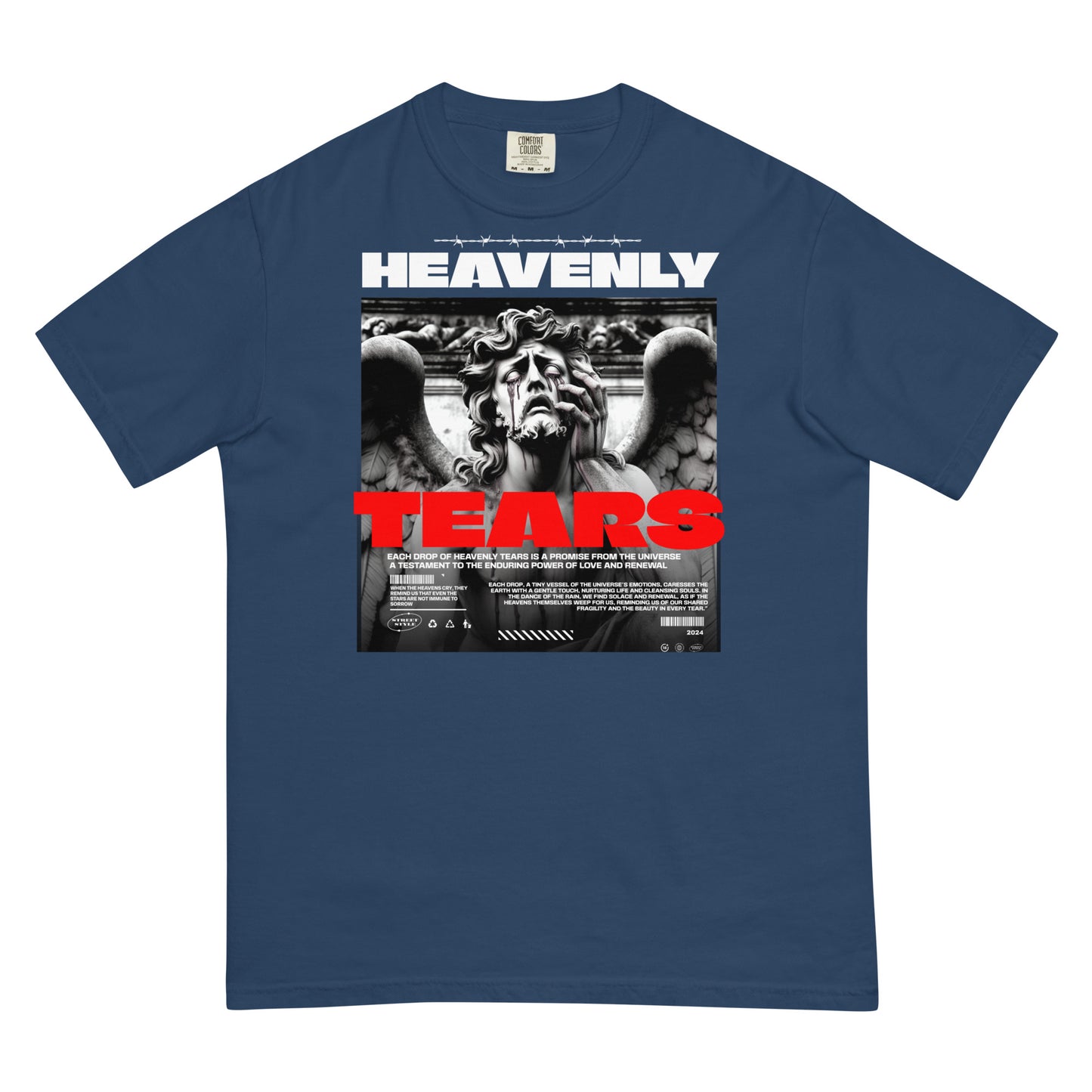 Heavenly Tears Heavyweight T-Shirt Inspirational - Faith & Style | Villains N Saints