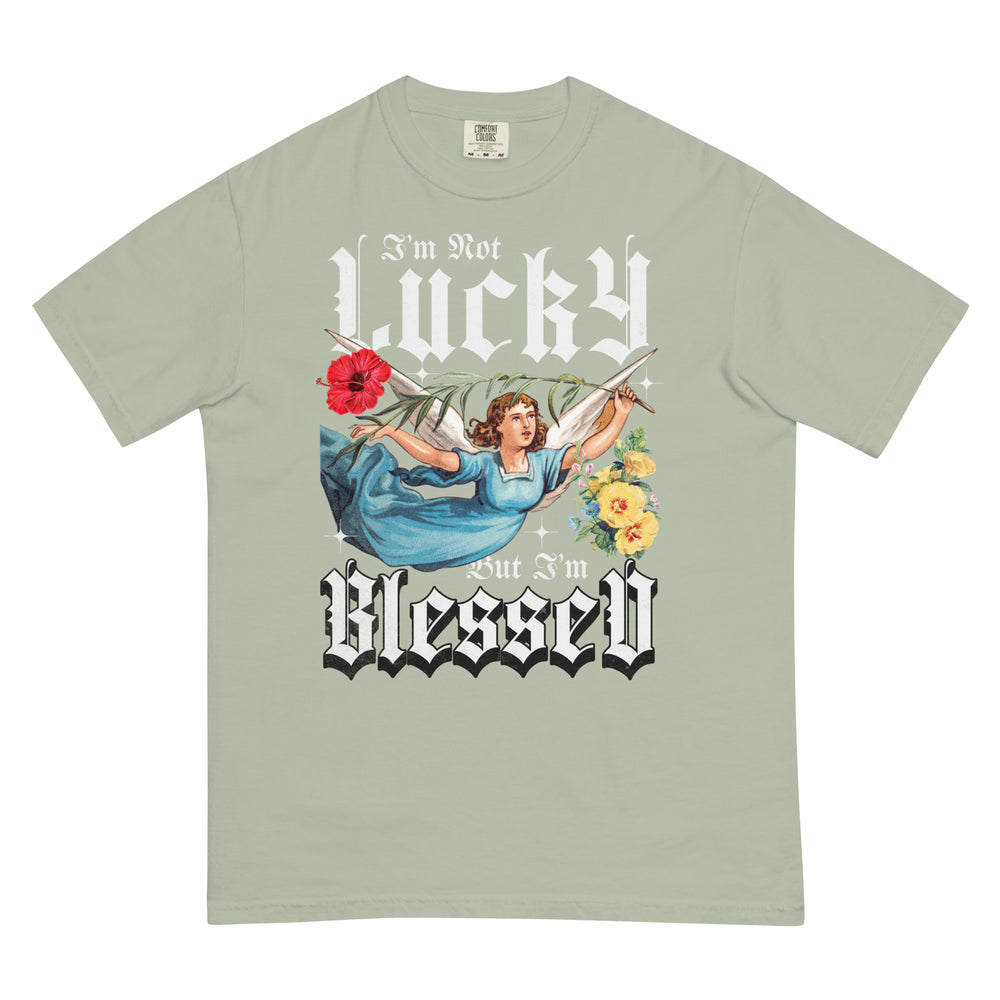 
                      
                        I’m Not Lucky But I’m Blessed Heavyweight T-Shirt Inspirational - Faith & Style | Villains N Saints
                      
                    