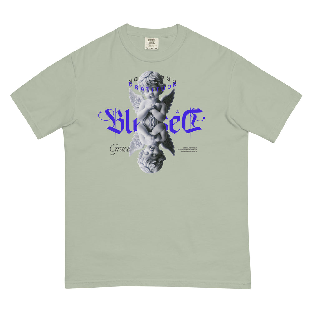 
                      
                        Blessed Angel Heavyweight T-Shirt Inspirational - Faith & Style | Villains N Saints
                      
                    