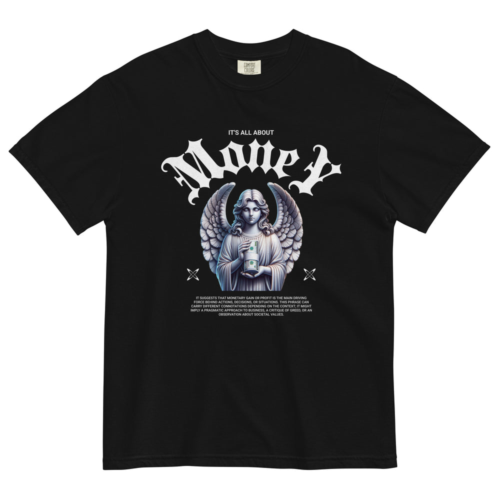 
                      
                        It’s All About Money Heavyweight T-Shirt Inspirational - Faith & Style | Villains N Saints
                      
                    