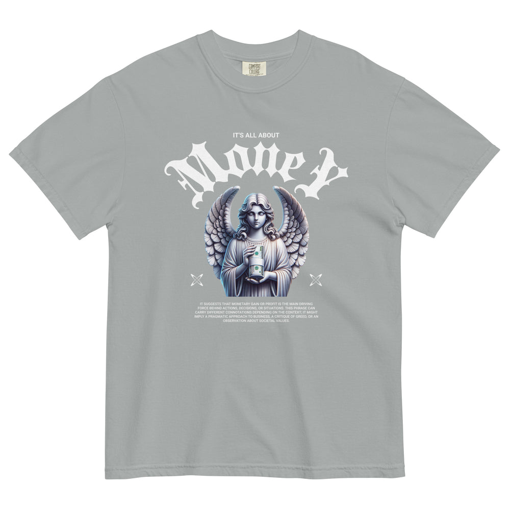 
                      
                        It’s All About Money Heavyweight T-Shirt Inspirational - Faith & Style | Villains N Saints
                      
                    