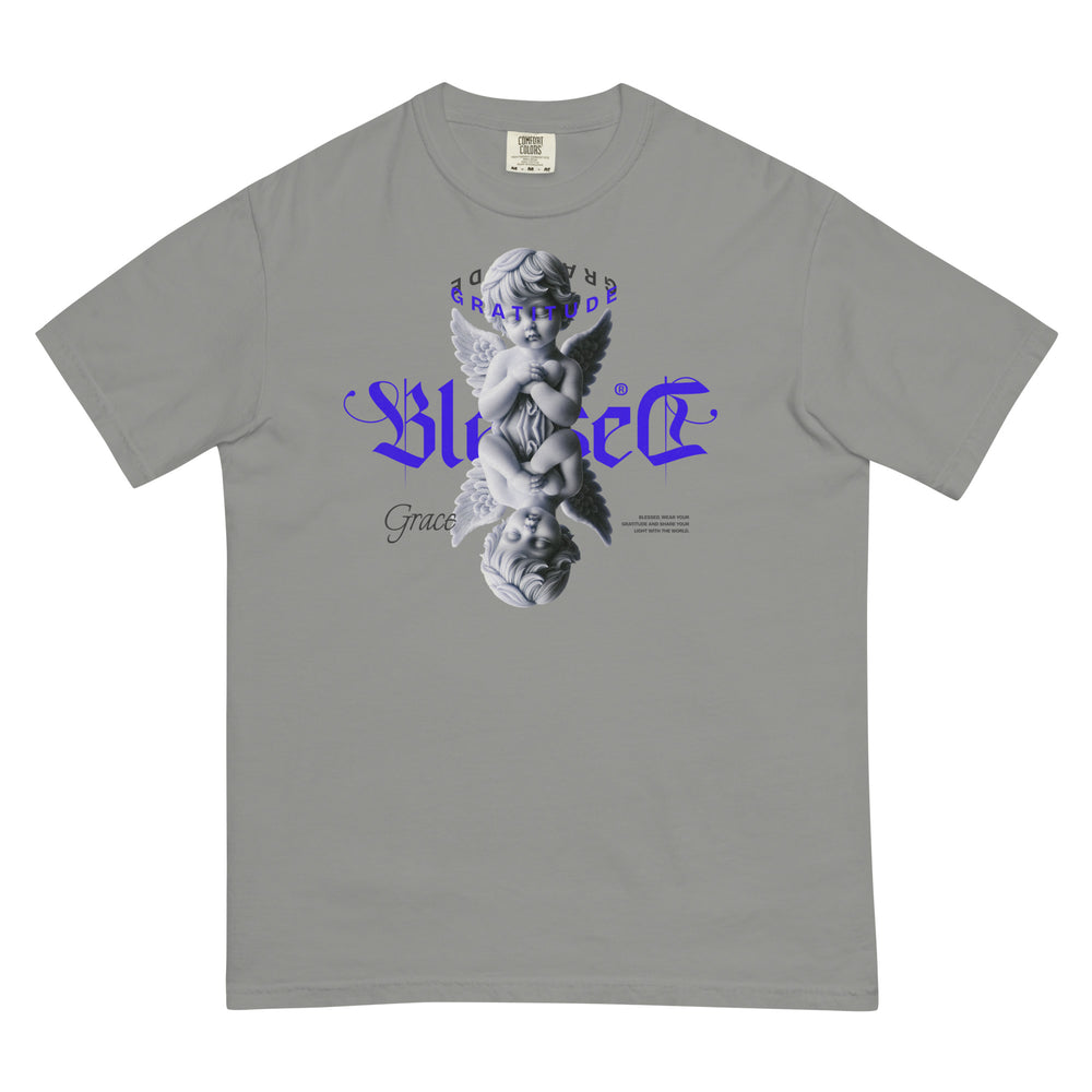 
                      
                        Blessed Angel Heavyweight T-Shirt Inspirational - Faith & Style | Villains N Saints
                      
                    