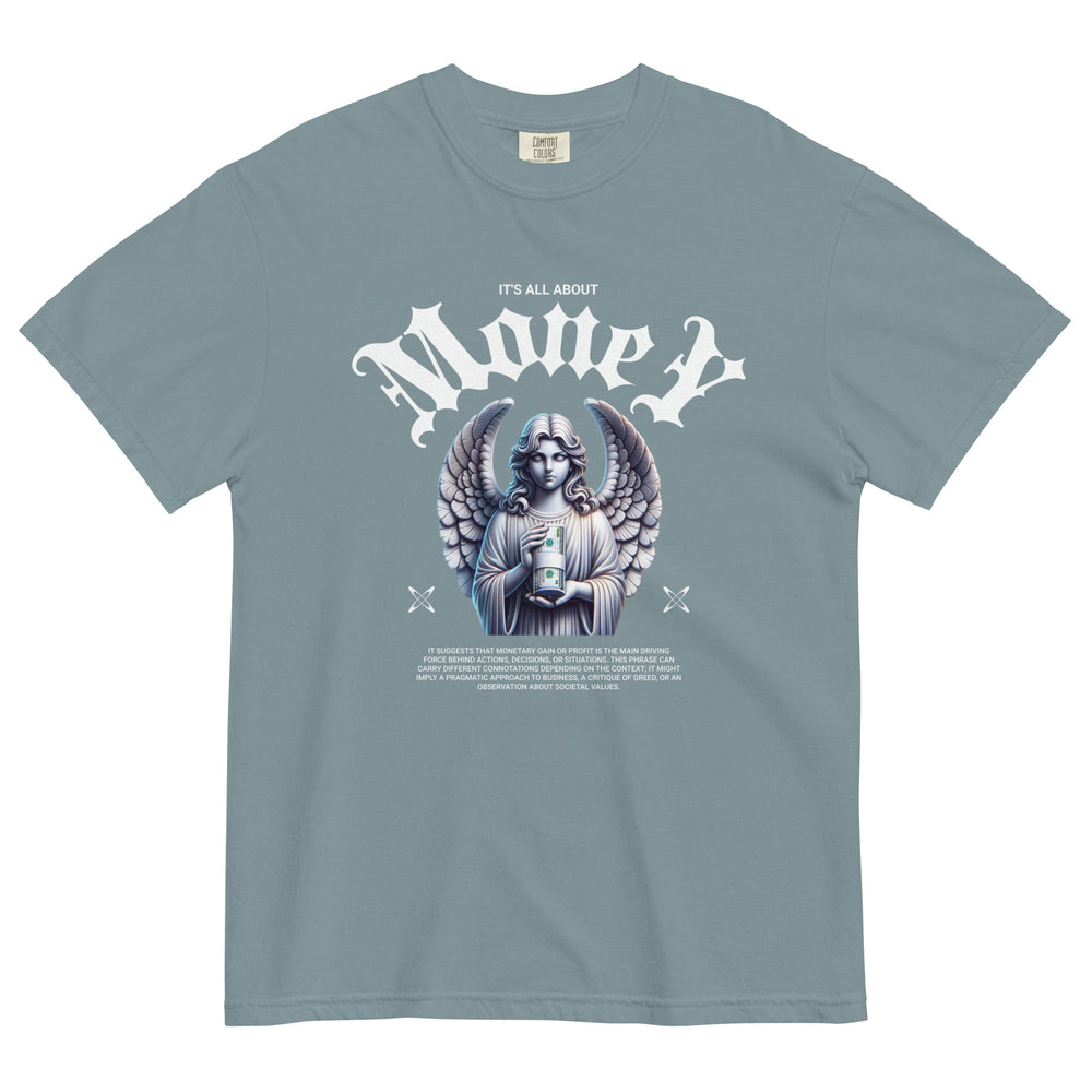 
                      
                        It’s All About Money Heavyweight T-Shirt Inspirational - Faith & Style | Villains N Saints
                      
                    