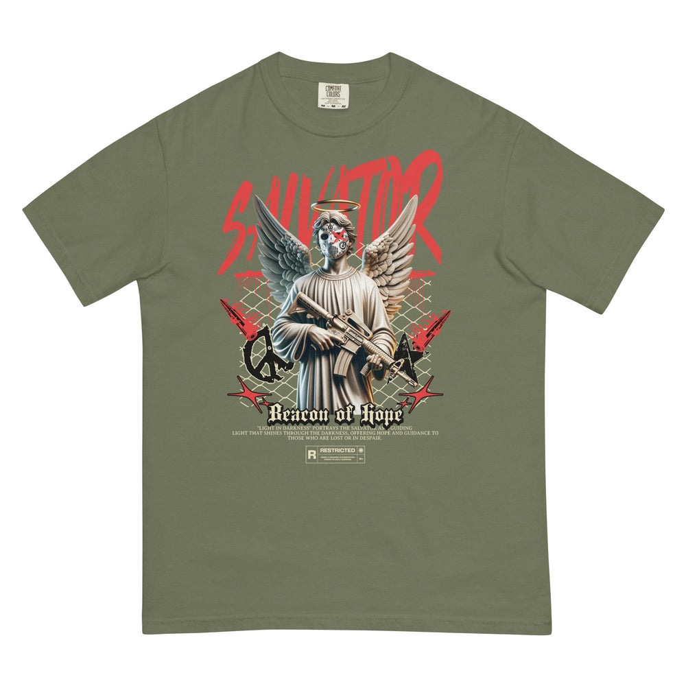 
                      
                        Beacon Of Hope Heavyweight T-Shirt Inspirational - Faith & Style | Villains N Saints
                      
                    