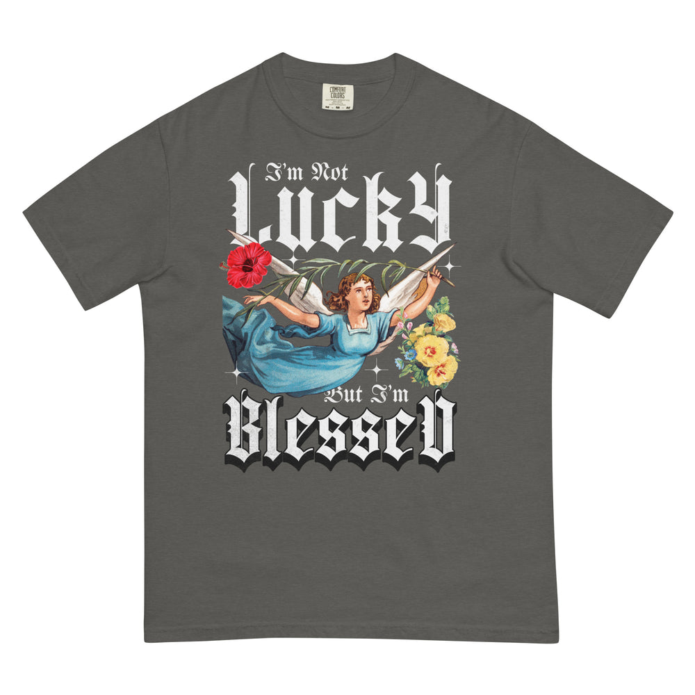 
                      
                        I’m Not Lucky But I’m Blessed Heavyweight T-Shirt Inspirational - Faith & Style | Villains N Saints
                      
                    