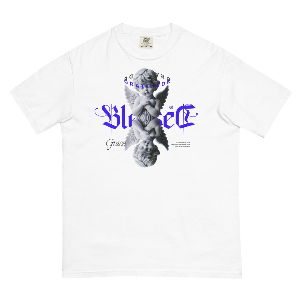 
                      
                        Blessed Angel Heavyweight T-Shirt Inspirational - Faith & Style | Villains N Saints
                      
                    