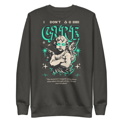 I Don’t Care Premium Sweatshirt Inspirational - Faith & Style | Villains N Saints
